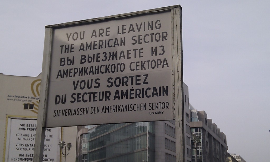American Sector sign Checkpoint Charlie, Berlin Germany